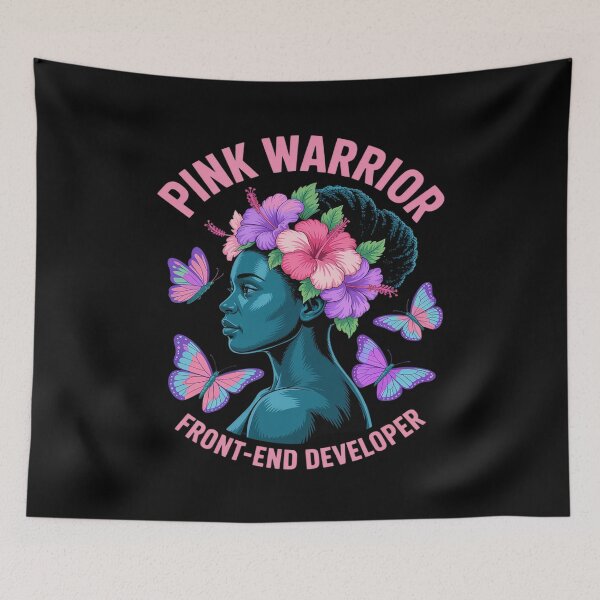 Item preview, Breast Cancer Awareness Front-end Developer Pink Warrior designed and sold by Idarmotar.