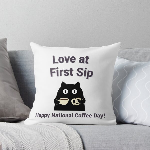 Item preview, National Coffee Day, cat lover, coffee lover, funnyfits70, Humor, Funny, retro, vintages, funny quotes, animal humor, designed and sold by FunnyFits70.