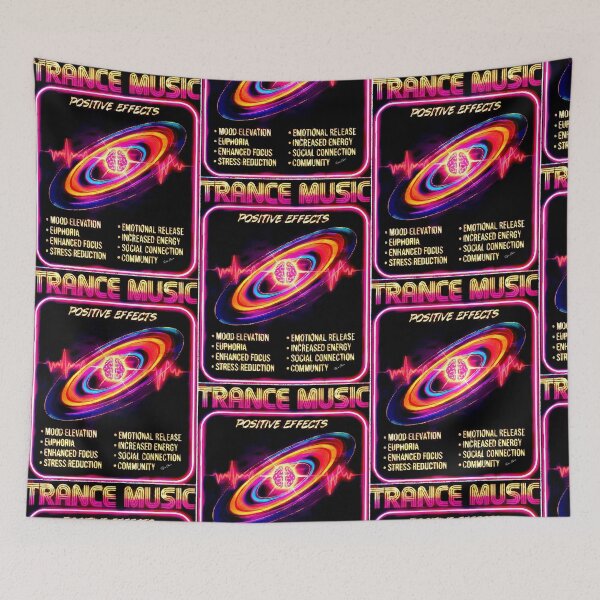 Item preview, Trance Music Positive Effects Brain Energy Psychedelic Art designed and sold by Hen-C-Art.