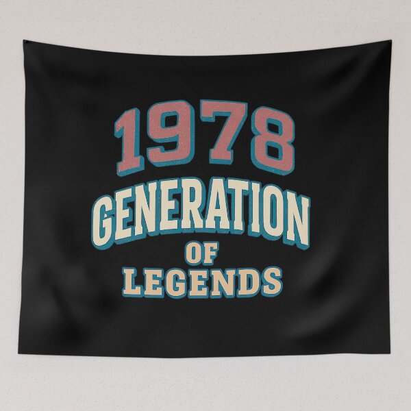 Item preview, 1978 Generation of Legends – Retro Vintage Distressed Typography Design designed and sold by ArcadiaSilence.