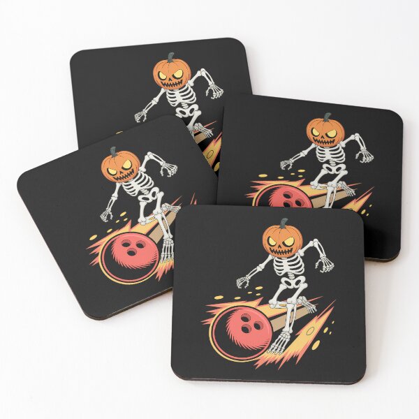 Item preview, Pumpkin Head Skeleton Bowling Halloween Spooky Sports designed and sold by Bandikonsalez.