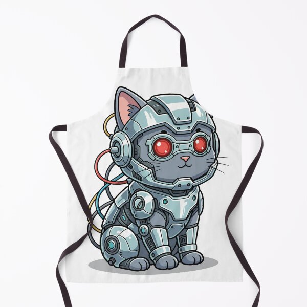 Item preview, Cute Cyberpunk Robot Cat Illustration designed and sold by sanjustudio.