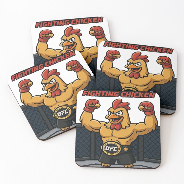 Item preview, Ultimate Fighting Chicken – Funny UFC Parody Cartoon Rooster MMA designed and sold by Rockbuster Merch.