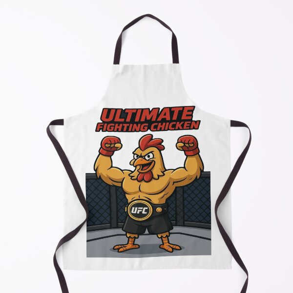 Item preview, Ultimate Fighting Chicken – Funny UFC Parody Cartoon Rooster MMA designed and sold by Rockbuster Merch.