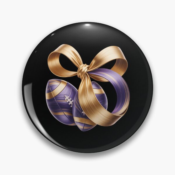 Item preview, Purple Yellow Gold Football Coquette Bow Touchdown Season designed and sold by Bandikonsalez.