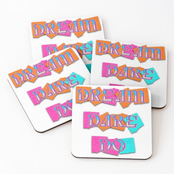 Item preview, Dream Dare Do – Bright Retro Quote designed and sold by JustJuJuDesigns.