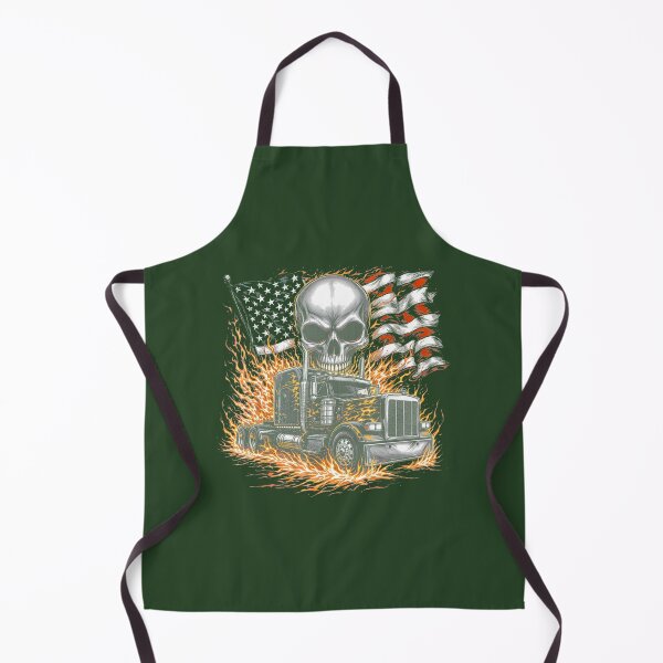 Item preview, Fiery Skull Semi Truck With American Flag By Merch, Limited Edition, Perfect Gift For You And Frien designed and sold by Madison Leblanc.