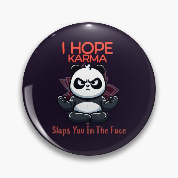 Item preview, I hope karma slaps you in the face Panda Oversized  designed and sold by LauziCods.