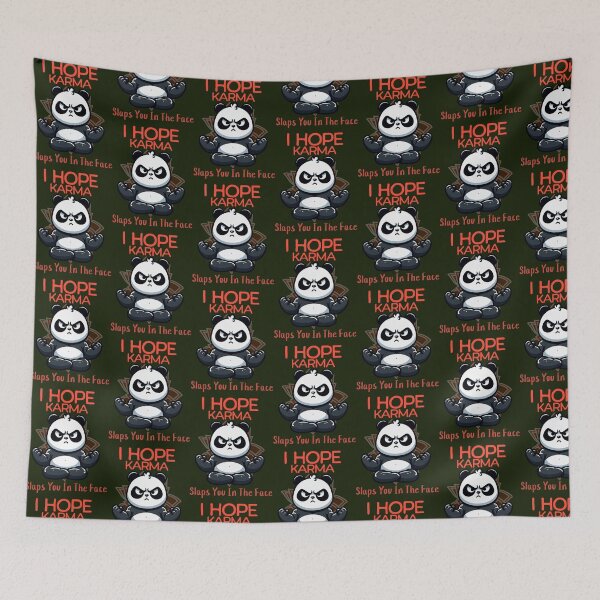 Item preview, I hope karma slaps you in the face Panda Oversized  designed and sold by LauziCods.