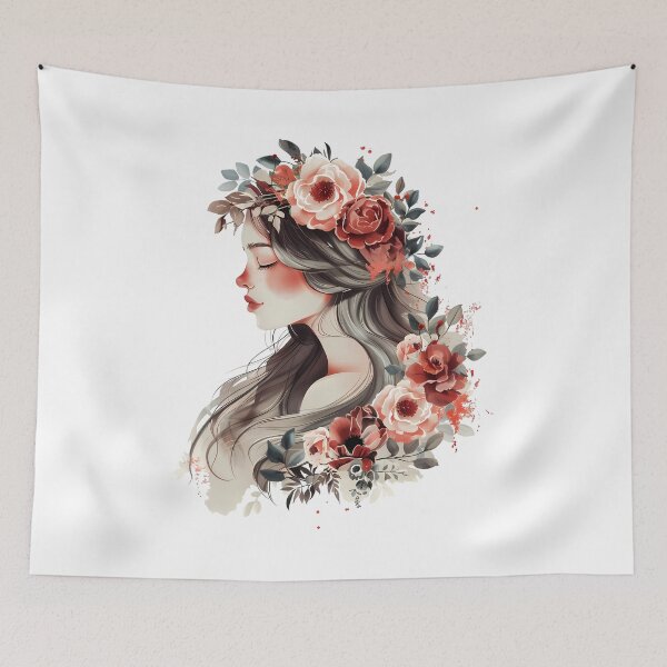 Item preview, Woman with Floral Headpiece designed and sold by camerhickm.