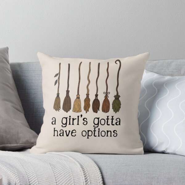 Item preview, A Girl Gotta Have Options Witch Brooms, Broen Coquette Girly Halloween, Cute Preppy Witch, Sparkle Retro Witchy Art Board Print designed and sold by wesdesignshop.