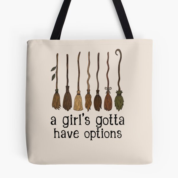 Item preview, A Girl Gotta Have Options Witch Brooms, Broen Coquette Girly Halloween, Cute Preppy Witch, Sparkle Retro Witchy Art Board Print designed and sold by wesdesignshop.