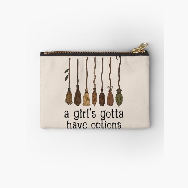 Item preview, A Girl Gotta Have Options Witch Brooms, Broen Coquette Girly Halloween, Cute Preppy Witch, Sparkle Retro Witchy Art Board Print designed and sold by wesdesignshop.