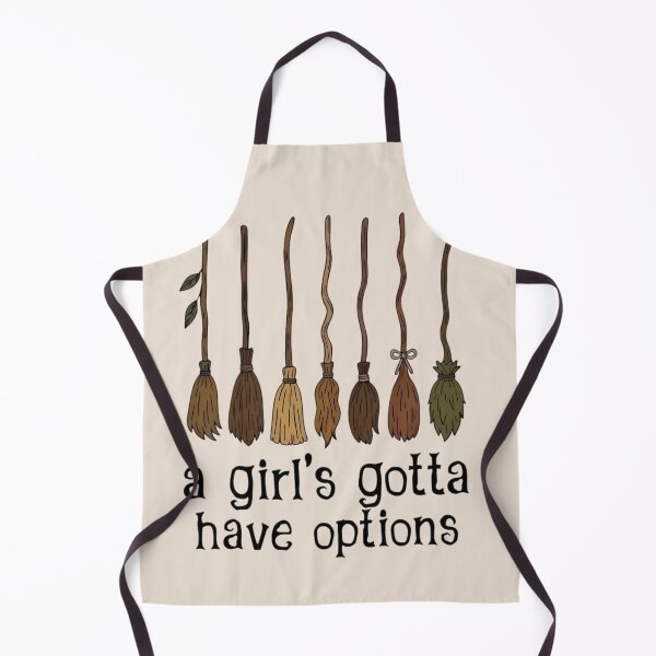 Item preview, A Girl Gotta Have Options Witch Brooms, Broen Coquette Girly Halloween, Cute Preppy Witch, Sparkle Retro Witchy Art Board Print designed and sold by wesdesignshop.