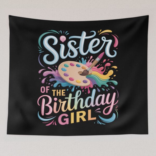 Item preview, Sister Of The Birthday Girl Little Artist Paint B-Day Party designed and sold by Bandikonsalez.