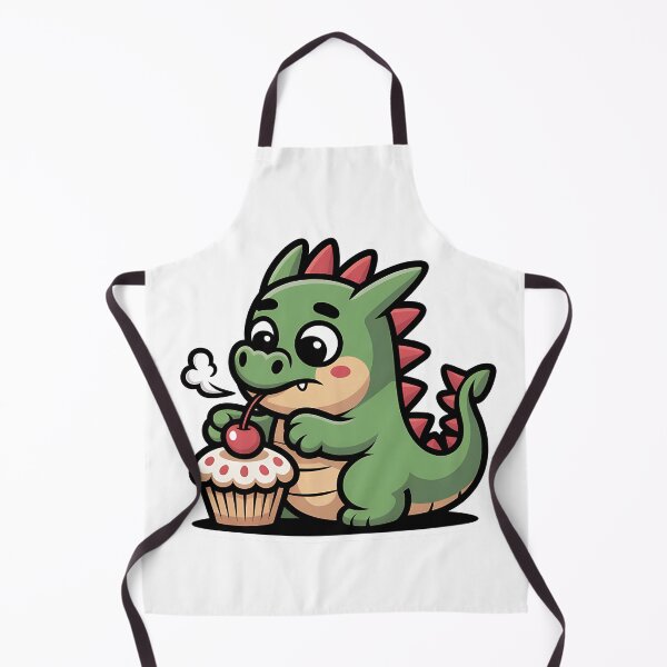 Item preview, Kawaii Baby Dragon Eating a Cupcake designed and sold by Mr-wow.
