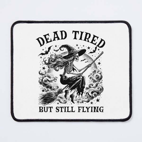 Item preview, Dead Tired But Still Flying Halloween Witch Skeleton designed and sold by Torionrad.