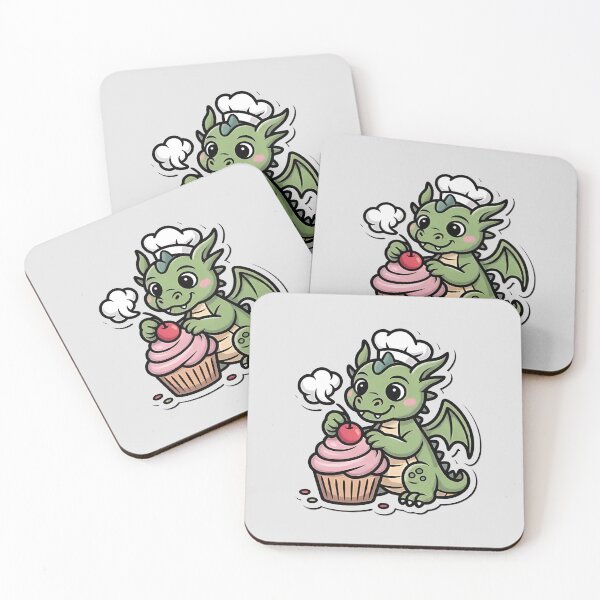 Item preview, Cute Dragon Baker with a Cupcake designed and sold by Mr-wow.