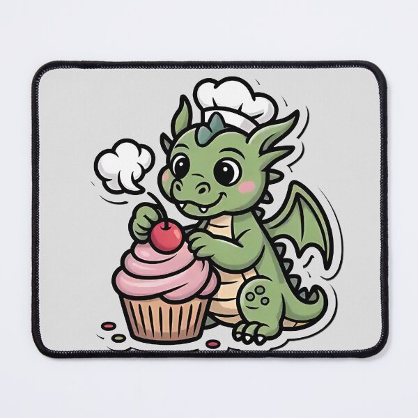 Item preview, Cute Dragon Baker with a Cupcake designed and sold by Mr-wow.