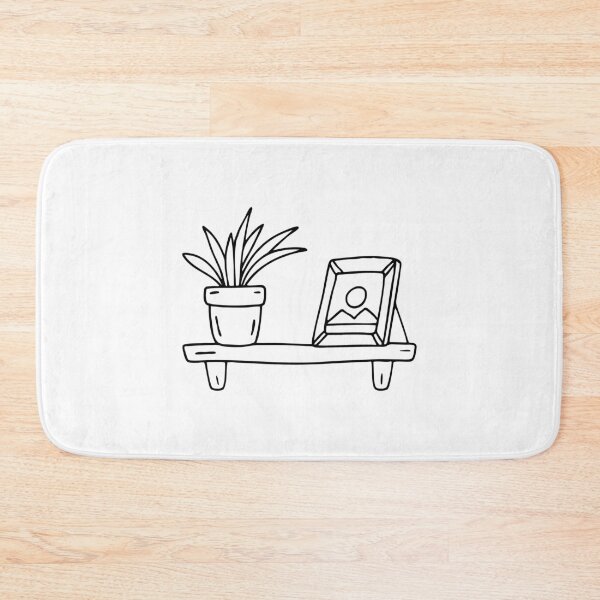 Item preview, A plant pot and photo frame sitting on a narrow wall shelf designed and sold by rasagamastore.