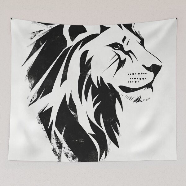 Item preview, Black and White Lion Profile designed and sold by Nytheris.