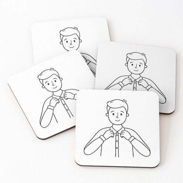 Item preview, A person adjusting the collar of a buttoned shirt designed and sold by rasagamastore.