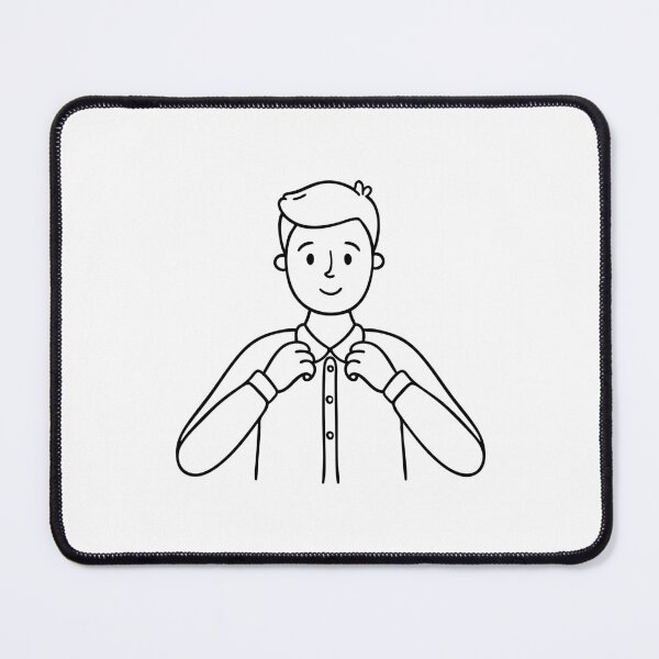 Item preview, A person adjusting the collar of a buttoned shirt designed and sold by rasagamastore.