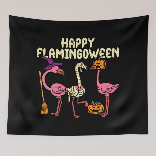 Item preview, Happy Flamingoween Witch Pumpkin Mummy Flamingo Halloween 		 designed and sold by ijksqemis58.