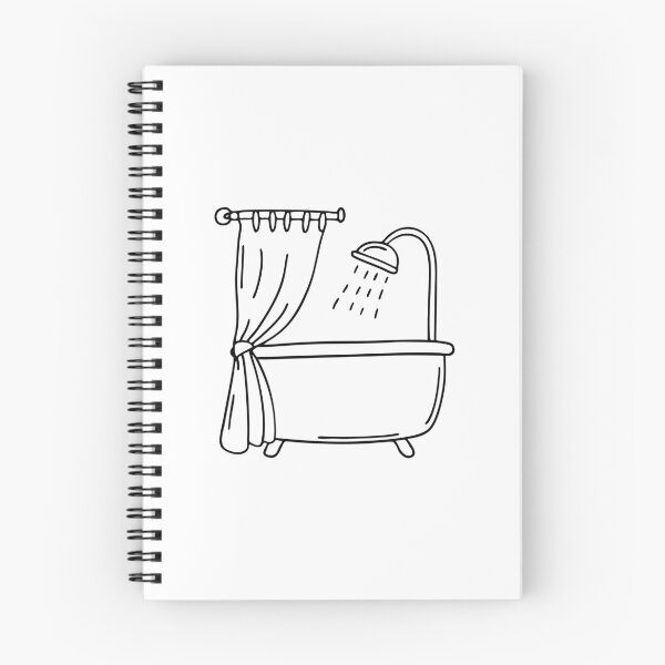 Item preview, A tub with a curtain and a shower head above it designed and sold by rasagamastore.