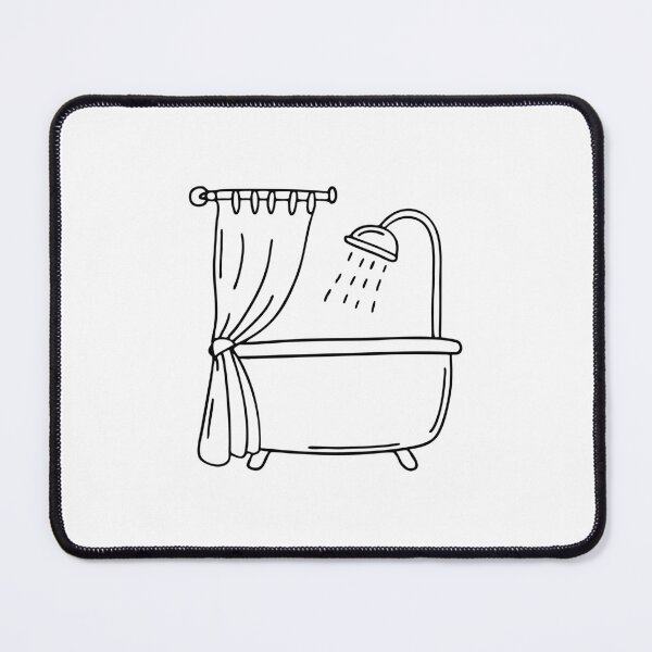 Item preview, A tub with a curtain and a shower head above it designed and sold by rasagamastore.
