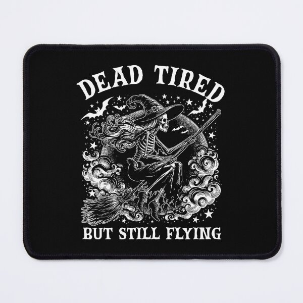 Item preview, Dead Tired But Still Flying Halloween Witch Skeleton designed and sold by Torionrad.