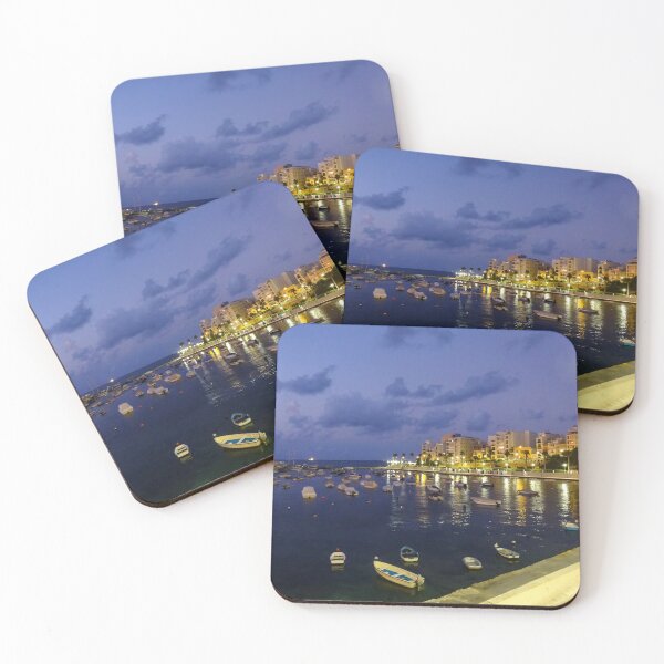 Item preview, St. Paul's Bay By Night Malta Mediterranean Island designed and sold by eclecTEEq.