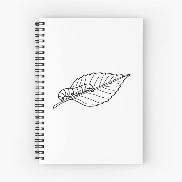Item preview, A silkworm crawling slowly across a mulberry leaf designed and sold by rasagamastore.
