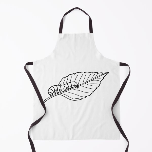 Item preview, A silkworm crawling slowly across a mulberry leaf designed and sold by rasagamastore.