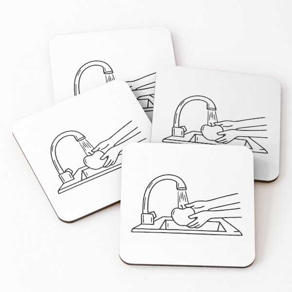 Item preview, A pair of hands rinsing an apple under a kitchen sink tap designed and sold by rasagamastore.