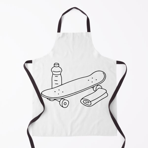 Item preview, A skateboard lying beside a water bottle and towel designed and sold by rasagamastore.