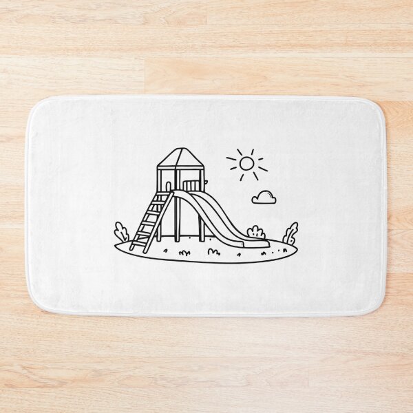 Item preview, A slide placed near a water fountain in the park designed and sold by rasagamastore.