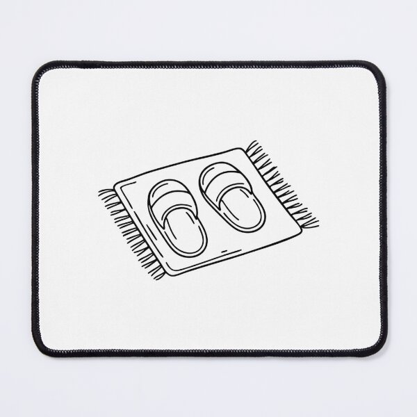 Item preview, A pair of slippers lying on a door mat designed and sold by rasagamastore.