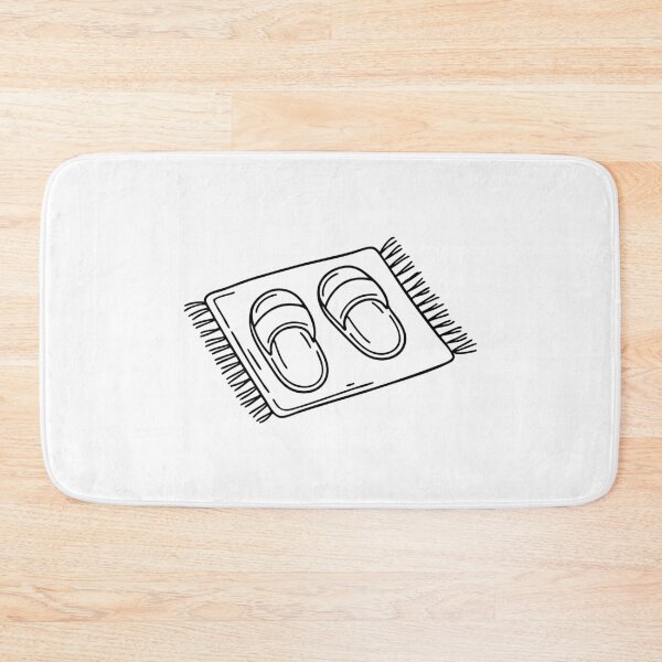 Item preview, A pair of slippers lying on a door mat designed and sold by rasagamastore.