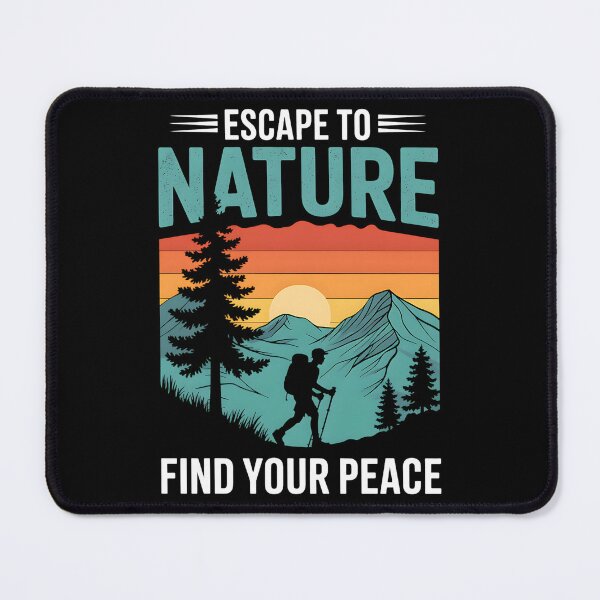 Item preview, Escape to Nature – Hiking Mountain Peace Sunset designed and sold by Taans-Creation.