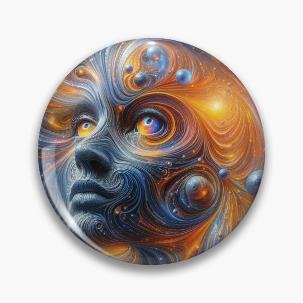 Item preview, Cosmic Pulse – Face in Colors, Lines & Surreal Depth designed and sold by FotoworldEdel.