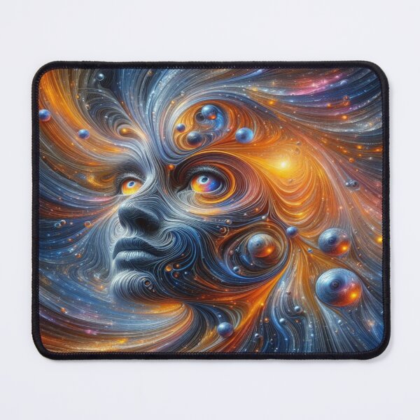 Item preview, Cosmic Pulse – Face in Colors, Lines & Surreal Depth designed and sold by FotoworldEdel.