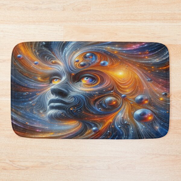 Item preview, Cosmic Pulse – Face in Colors, Lines & Surreal Depth designed and sold by FotoworldEdel.