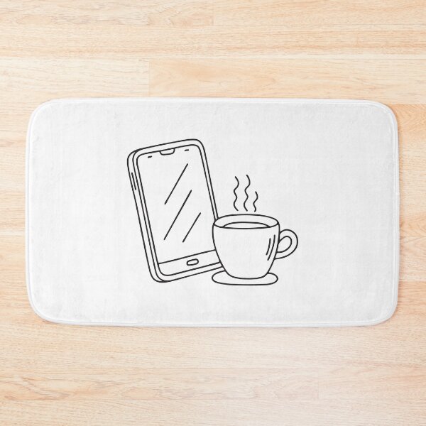 Item preview, A smartphone placed next to a coffee cup designed and sold by rasagamastore.