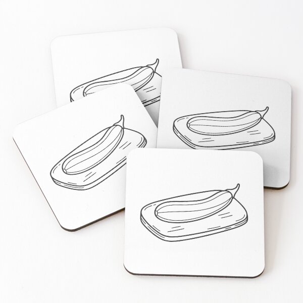 Item preview, A snake gourd resting on a chopping board designed and sold by rasagamastore.