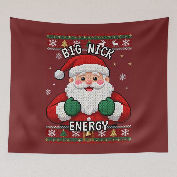 Item preview, Big Nick Energy Xmas Santa Claus St Nicholas Ugly Sweater designed and sold by SunfullyYours.