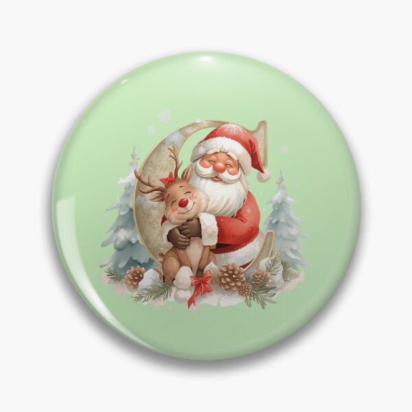 Item preview, Copy of Cute Santa & Reindeer Monogram Letter A – Cozy Christmas Holiday Design for Gifts & Decor designed and sold by AmenAlways.