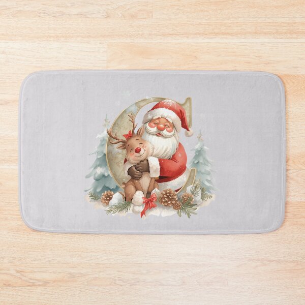 Item preview, Copy of Cute Santa & Reindeer Monogram Letter A – Cozy Christmas Holiday Design for Gifts & Decor designed and sold by AmenAlways.