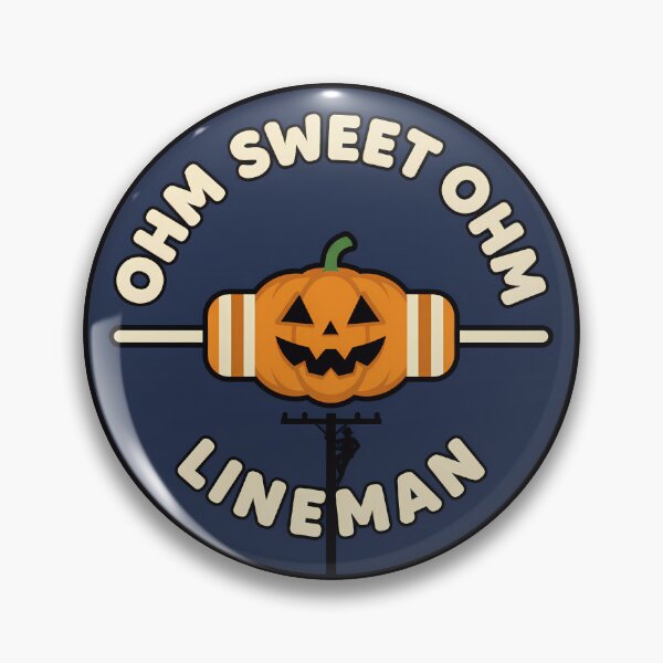 Item preview, Ohm Sweet Ohm – Funny Halloween Lineman Pumpkin Design (1) designed and sold by InkoraLab.
