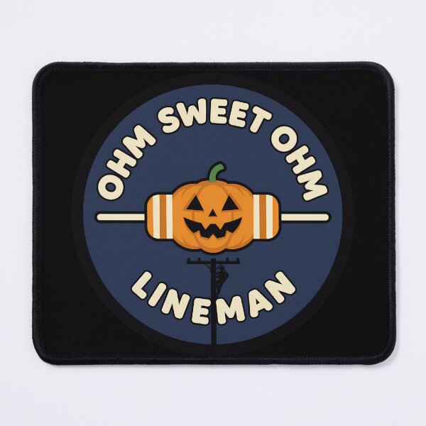 Item preview, Ohm Sweet Ohm – Funny Halloween Lineman Pumpkin Design (1) designed and sold by InkoraLab.